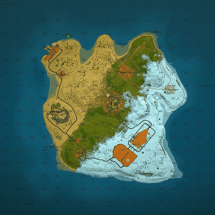 Rust Small Map With Launch All Products