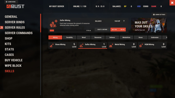 Rust Skills All Products