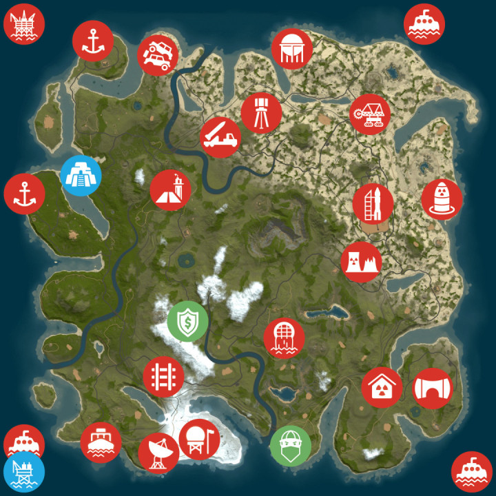 Rust Volcano Island 4500K Custom Map All Products