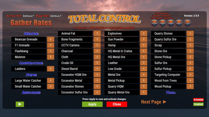 Rust Total Control All Products