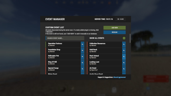 Rust Events Manager All Products
