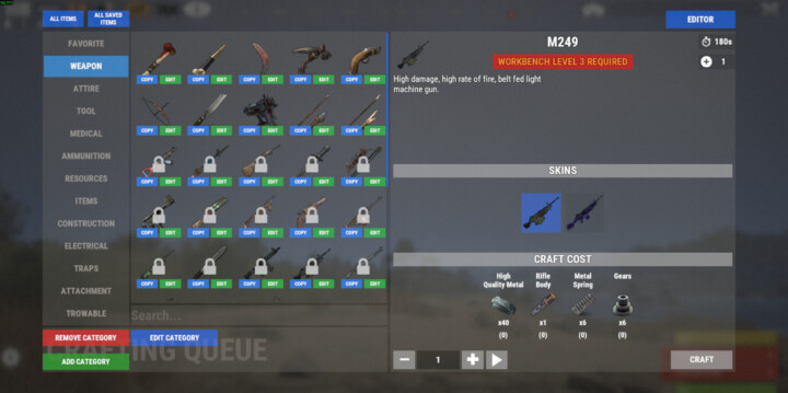 Research & Craft System 7 Rust Research & Craft System All Products