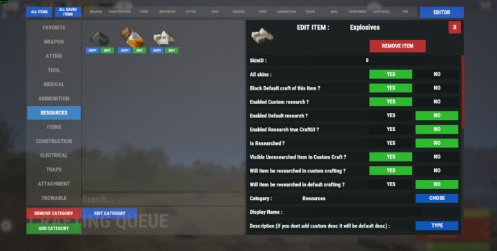 Research & Craft System 11 Rust Research & Craft System All Products