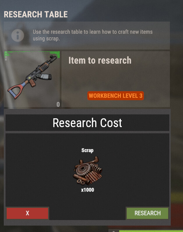 Research & Craft System 18 Rust Research & Craft System All Products