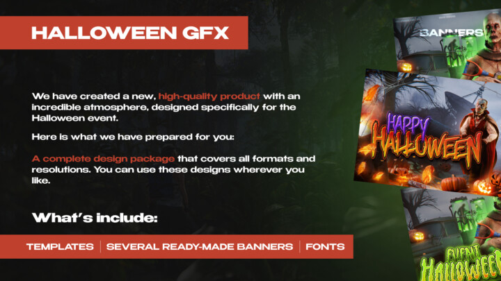 Rust Halloween GFX Pack / PSD All Products