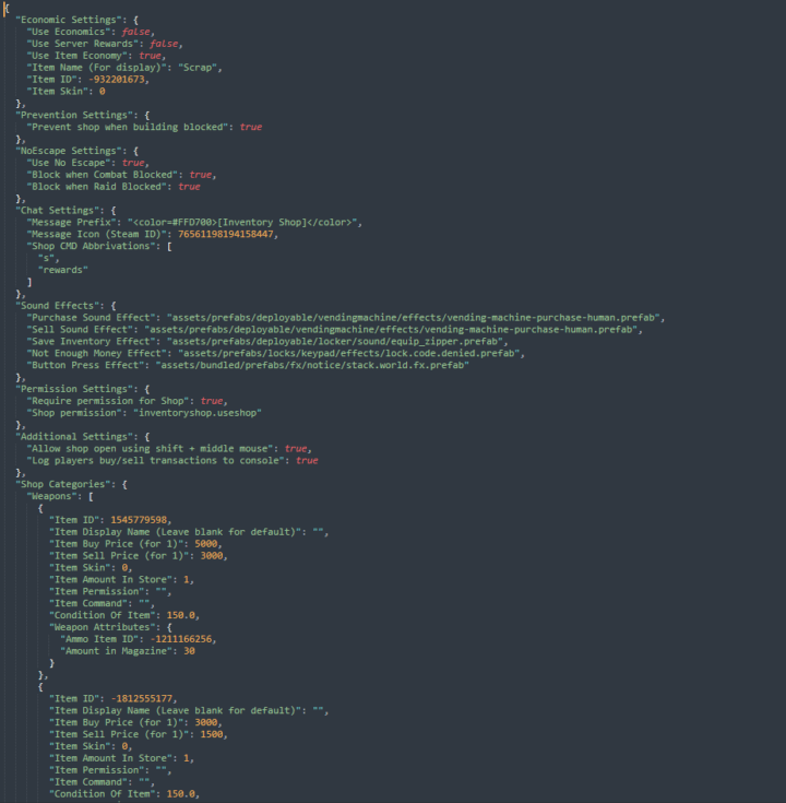 Rust Inventory Shop All Products