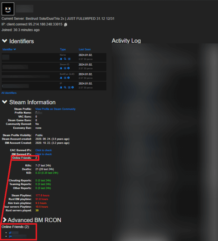 Rust Advanced BattleMetrics RCON All Products